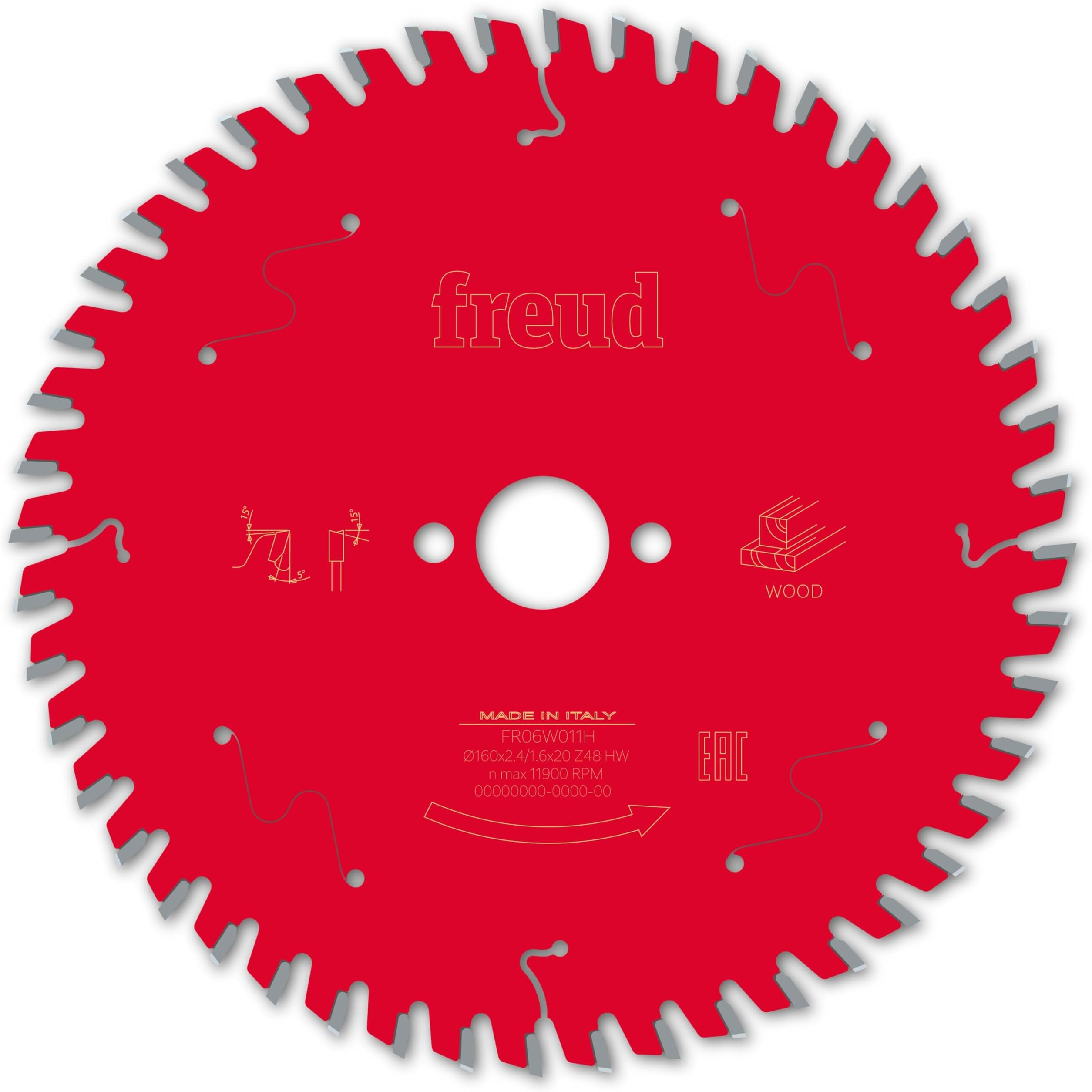 F03FS09683 Circular Saw Blade for Wood 160 x 20mm x 48T