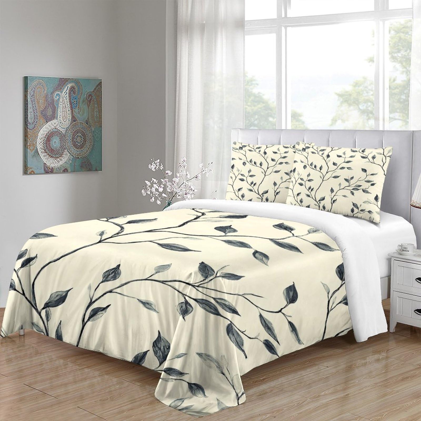 Guía de Viaje de Laponia Funda de Edredón Impresión 3D Juego de 3 Piezas Suave Cierre de Incluye Fundas de Almohada Antialérgica Funda Edredon for Adultos Super King（260x220cm）