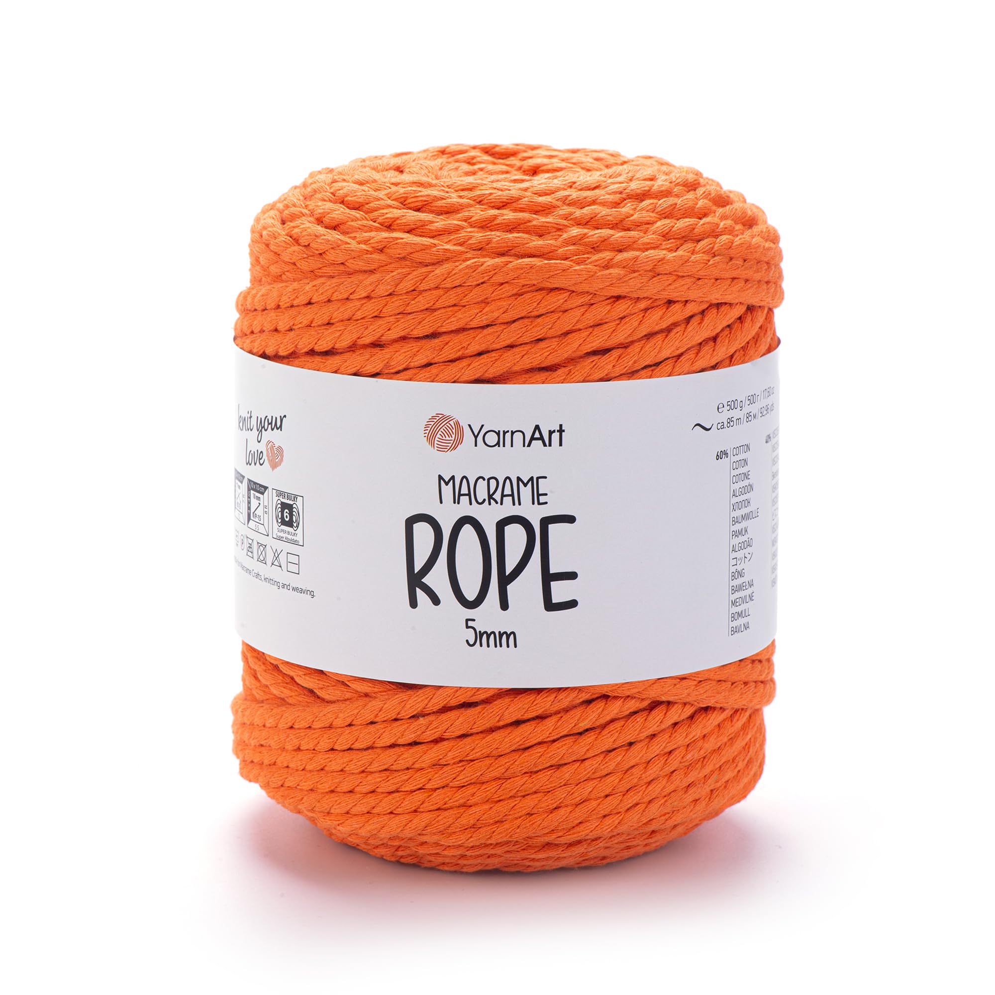 YarnArt El Örgü İpi MACRAME ROPE 5 MM, 800, 2x500 gr