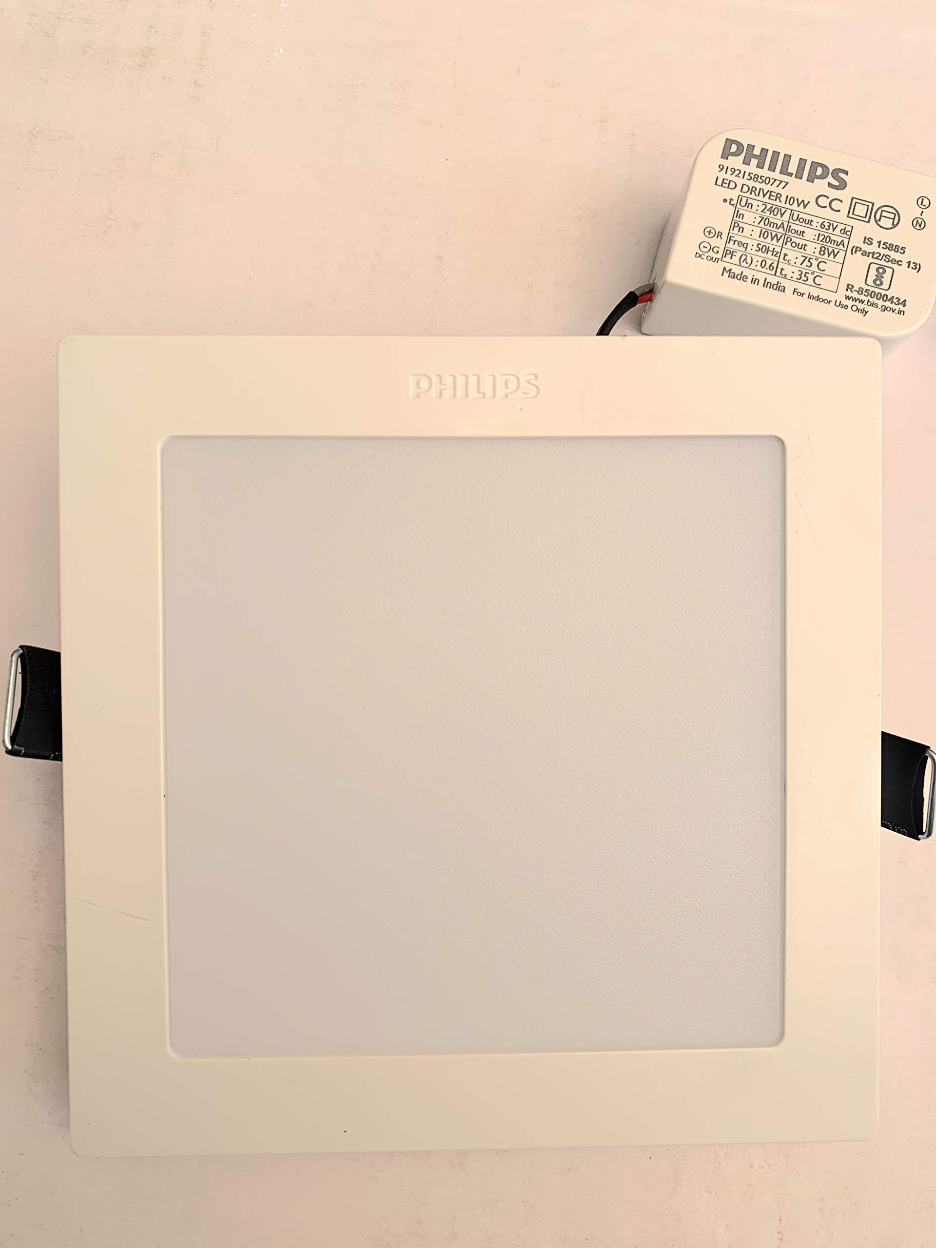 Phillips Prime Plus Square LED Panel, 10W (Warm White)
