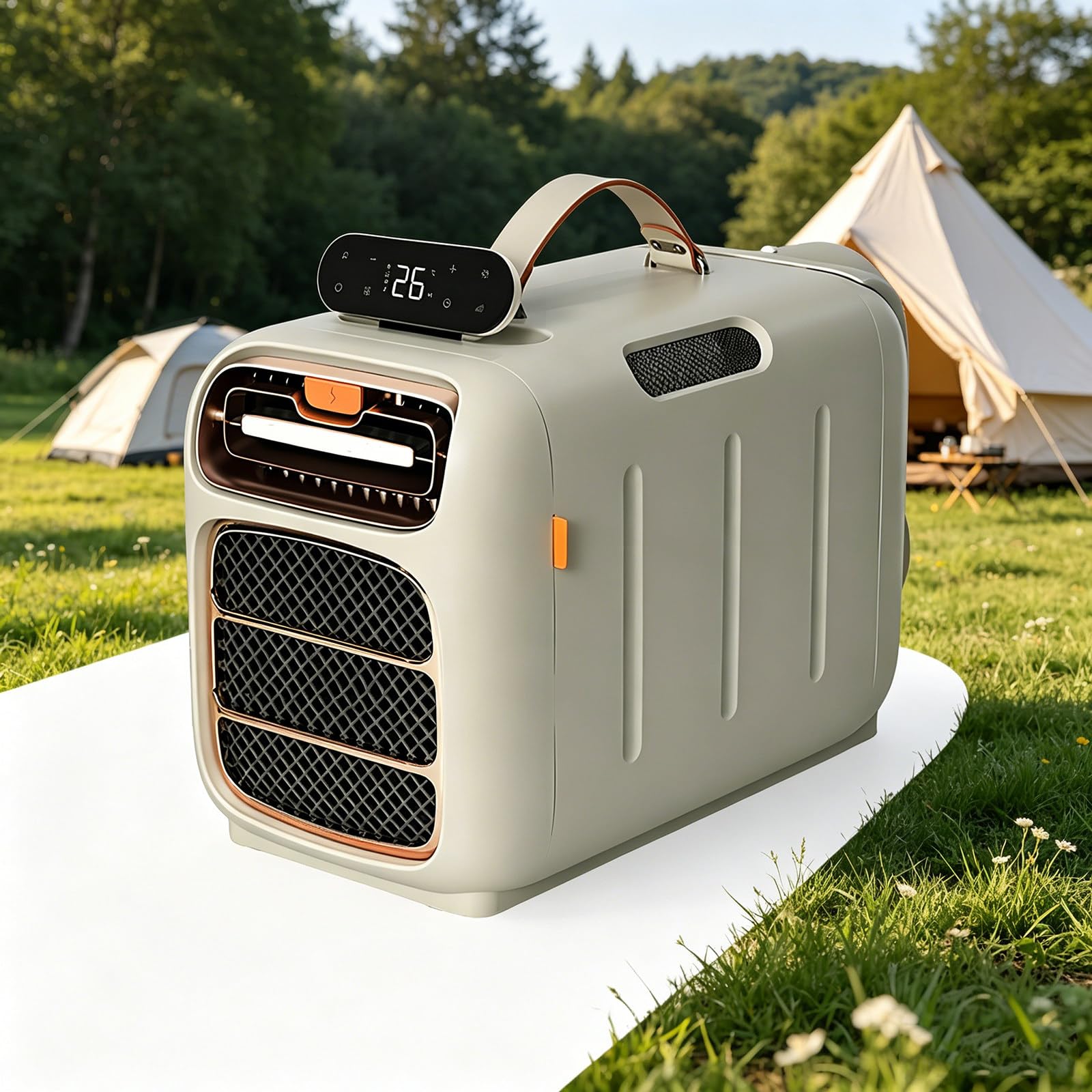 GESAIDES Portable Air Conditioner for Camping Outdoor and Indoor Use, 5000 BTU Fast Cooling Capacity for Tent AC, Quiet Air Conditioning for Small Rooms, Pet House DC24V