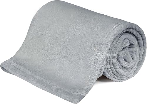 KMUSET Manta infantil para niños y niñas, 30 x 40 pulgadas, suave y acogedora manta de forro polar pequeña para cochecito de cuna, gris