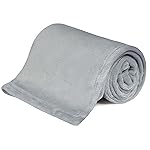 KMUSET Kids Blanket for Boys Girls 30x40 inches, Soft Cozy Fuzzy Swaddle Throw Blanket, Small Fleece Blanket for Crib Stroller, Grey