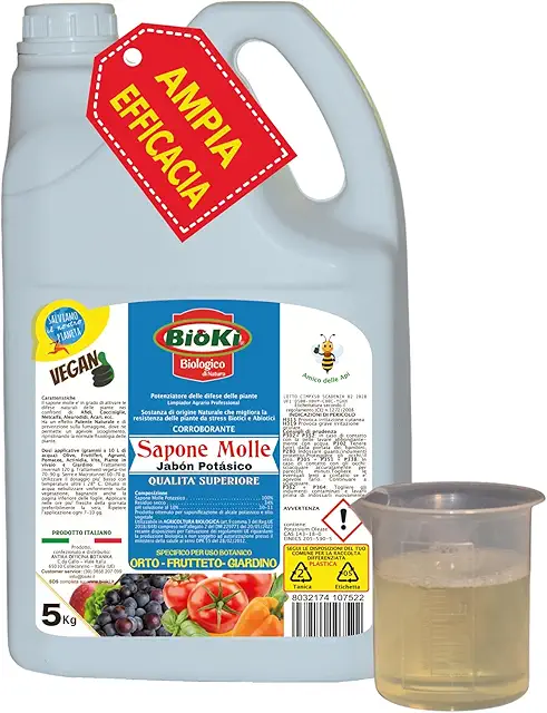 Sapone Molle Potassico 5kg - Alta Concentrazione, Naturale, Contro Insetti e Malattie