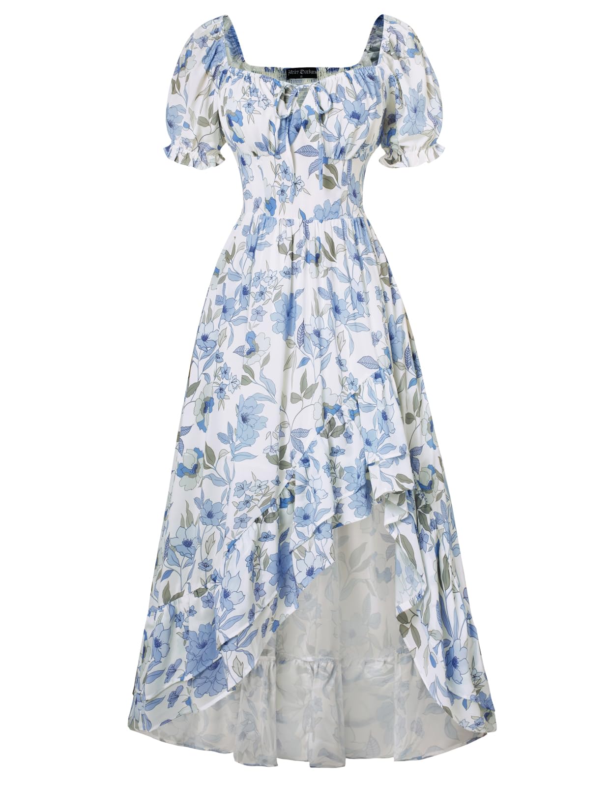 Scarlet Darkness Corset Dresses for Women Summer 2026 Floral Wedding Guest Chiffon Sundress