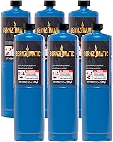 Bernzomatic Propane Fuel Cylinders 6-Pack | Portable for Torches, Soldering, Grilling, Camping Stoves & Outdoor Cooking