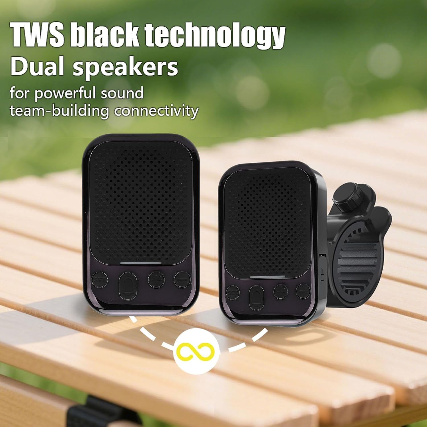 Wearable Speaker, Compact Lightweight Portable Wireless Speaker with Magnetic Mount and IPX7, for Cycling Hiking Camping