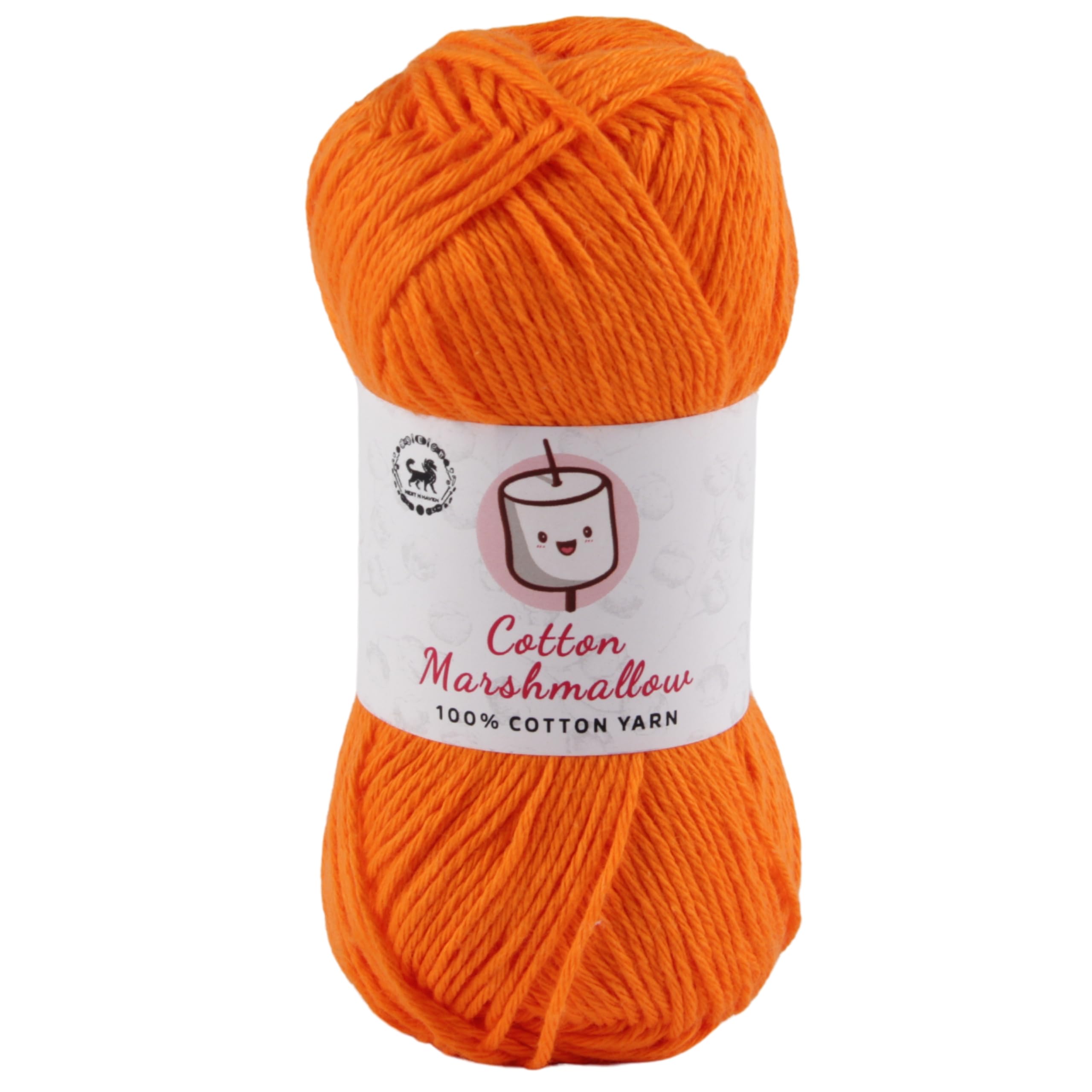 NESTNHAVEN Cotton Marshmallow 100% Cotton Yarn - (50 g, 130 m) - Luxury Yarn for Crochet, Amigurumi, Embroidery, Toys, Garments, Flowers and Hobby Projects (Orange)-image-49