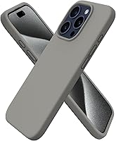 Vista 39 de ORNARTO Funda compatible con iPhone 15 Pro de 6.1 pulgadas, silicona líquida de 3 capas cubierta completa de goma de gel suave, funda protectora