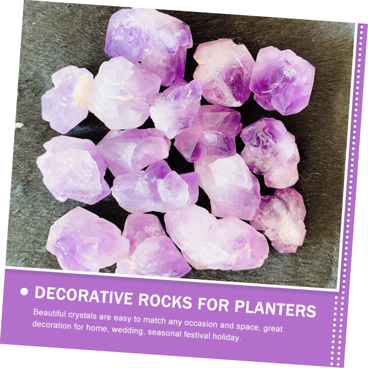 VINTORKY 100g Amethyst Crystals Tumbled Stones for Decoration Polished Stones Ideal for Beginners and Collectors