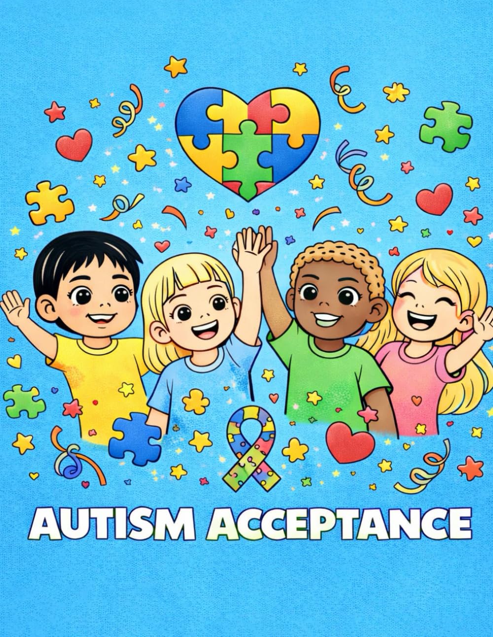 Autism Awareness Coloring Book for Kids: A Fun & Relaxing Coloring Book Celebrating Neurodiversity” •“Supporting Creativity, Calm & Confidence”