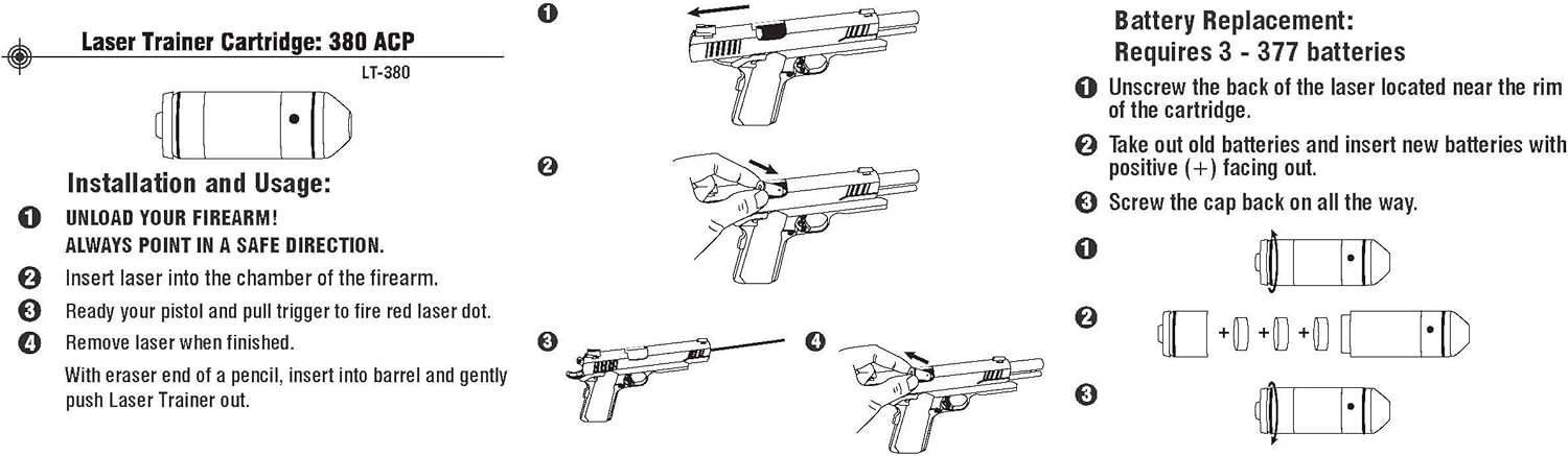 LT-9 LaserLyte Laser Trainer Cartridge for Firearms with Built -In Rubber Snap Cap for Dry Fire and Laser Bullet Sight Training with Rifles and Handguns : Hunting And Shooting Equipment : Sports & Outdoors
