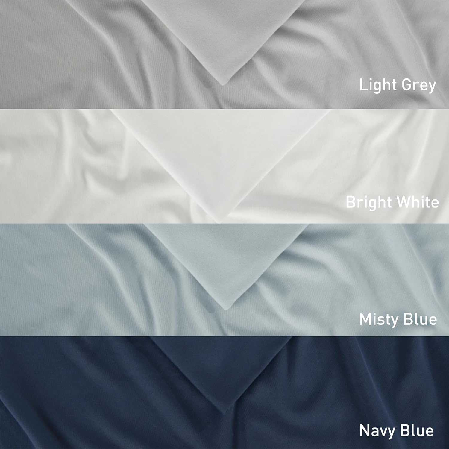 Bedgear Ver-Tex Sheet Set – Cooling Bed Sheets, Ultra-Soft Feel, Powerband Secure Fit – Fitted Sheet, Flat Sheet, 2 Pillowcases – Cool Fabric Breathable Comfortable Bedding, King/Cal King, Misty Blue - Image 7