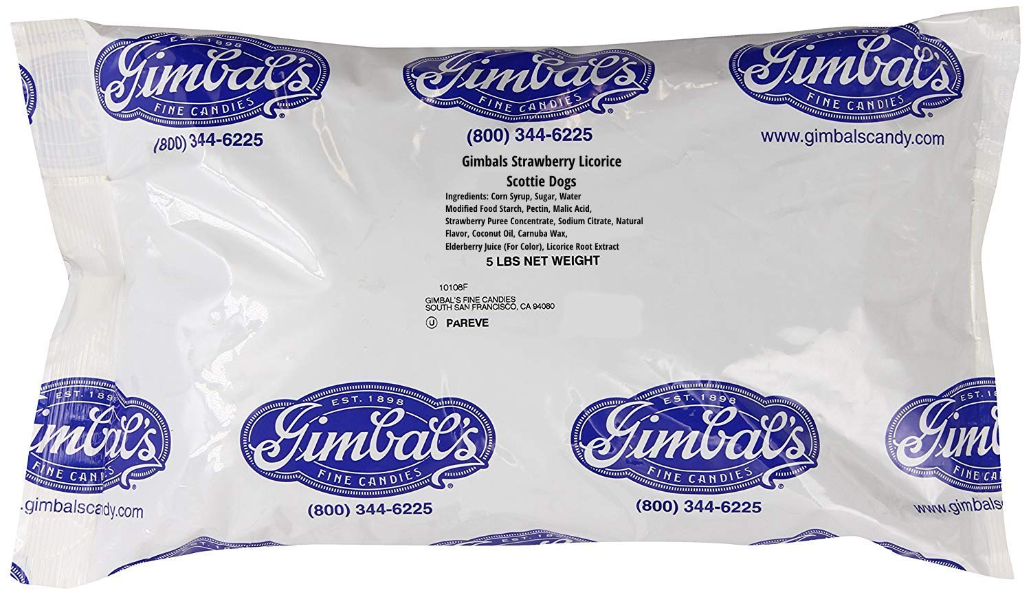 Gimbals Strawberry Scottie Dogs Licorice, 5 Pounds Grocery & Gourmet Food