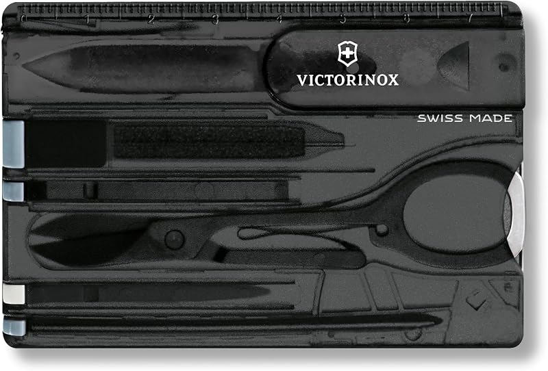 SwissCard Navaja suiza, complemento de cartera con 10 funciones, Onyx