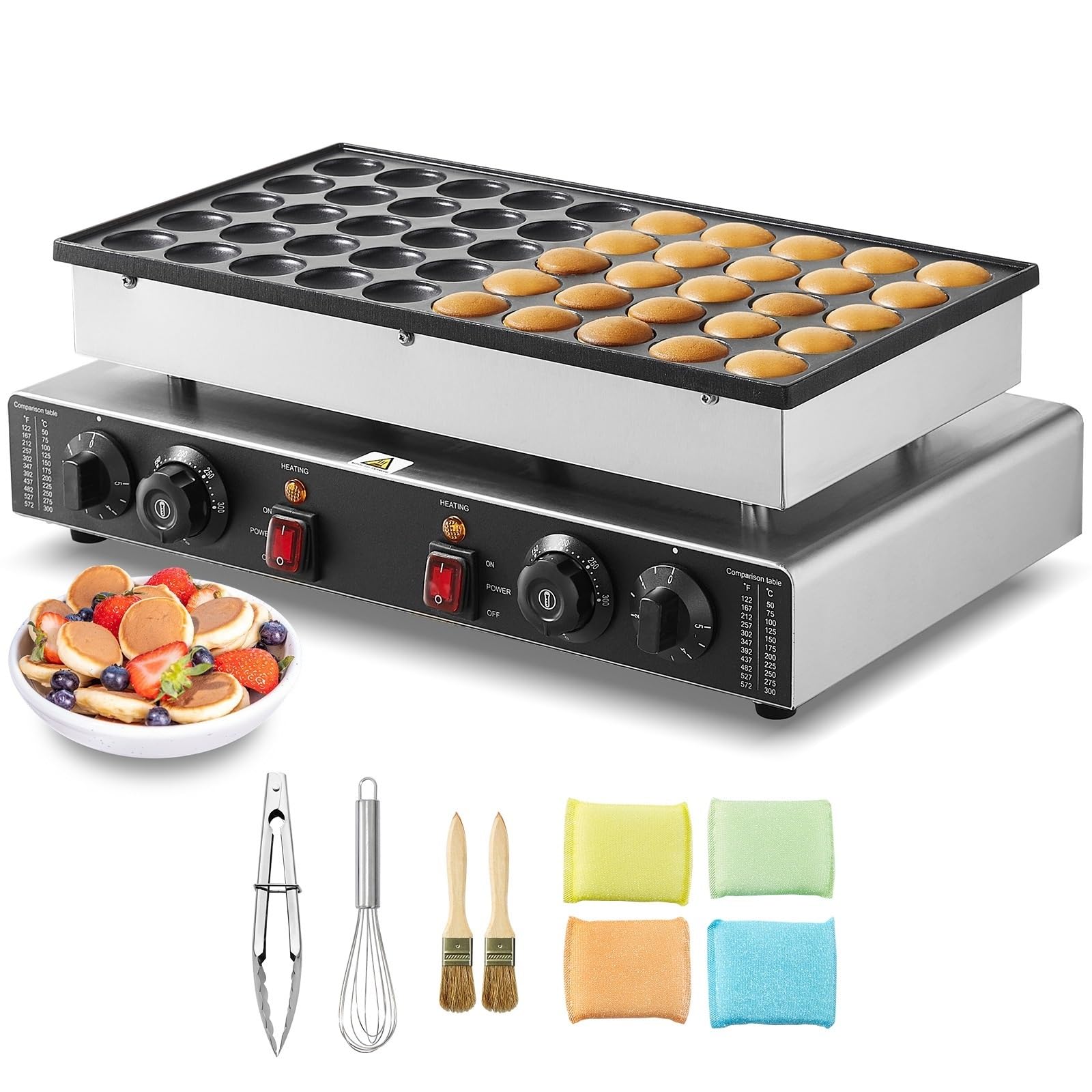 Mini Crêpière Hollandaise, Machine À Dorayaki, Gaufrier Antiadhésif Professionnel, Double Température Et Minuterie Une Expérience Culinaire Simple Fluide