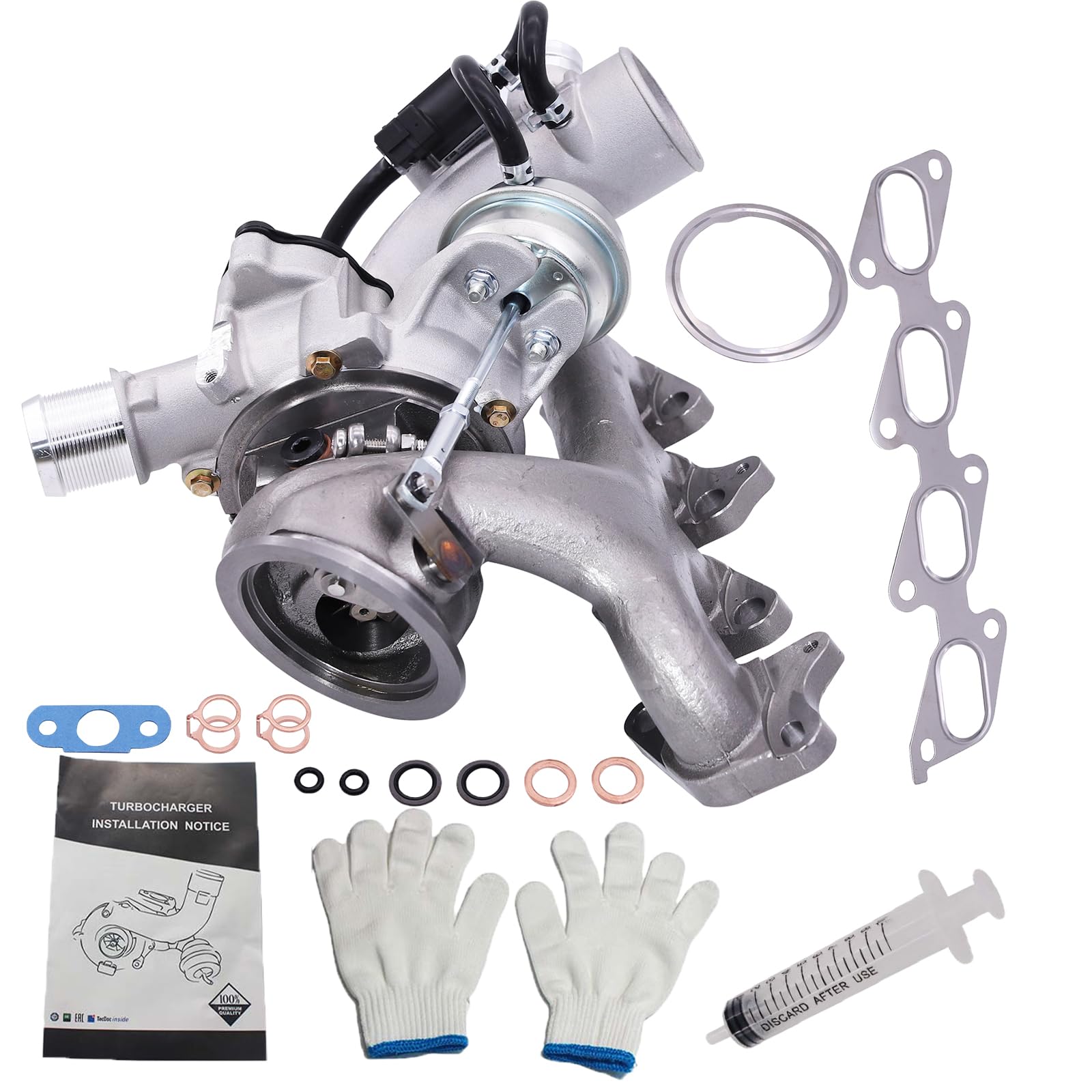 Topaz 667-203 Complete Turbo Turbocharger with Gasket Kit Compatible with Chevy Chevrolet Cruze 2011-2019 Sonic 2012-2020 Trax 2013-2021 Buick Encore 2013-2021 1.4L 55565353