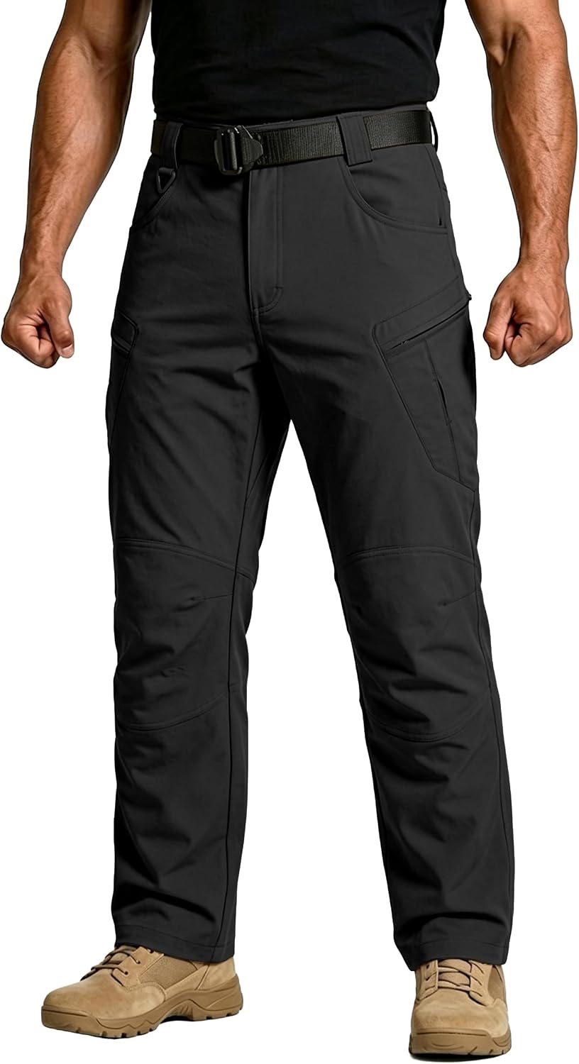 Men's Stretch Hiking Pants Lightweight Work Pants | 6 Pockets, Stretch Ripstop, Water Resistant, 4-Way Stretch, Lightweight, Quick Dry, Hiking, Camping, Travel, Outdoor