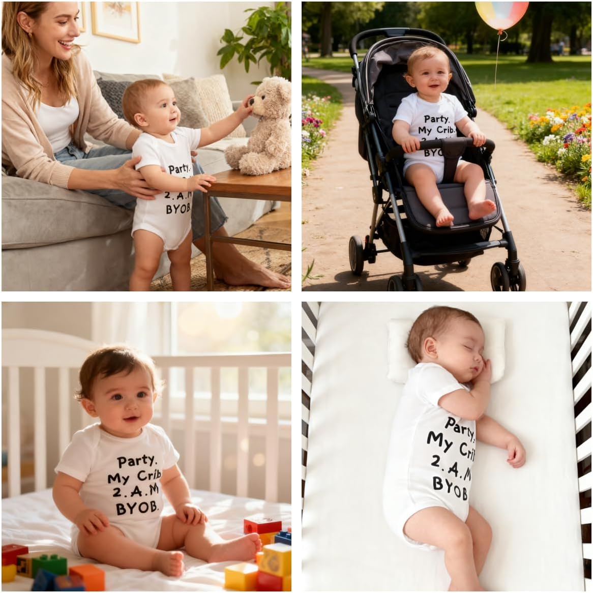 Funny Baby Bodysuit,Cotton Unisex Newborn Clothes Cute infant Rompers &Baby Gift Idea Humor Jumpsuits Essentials - Image 6