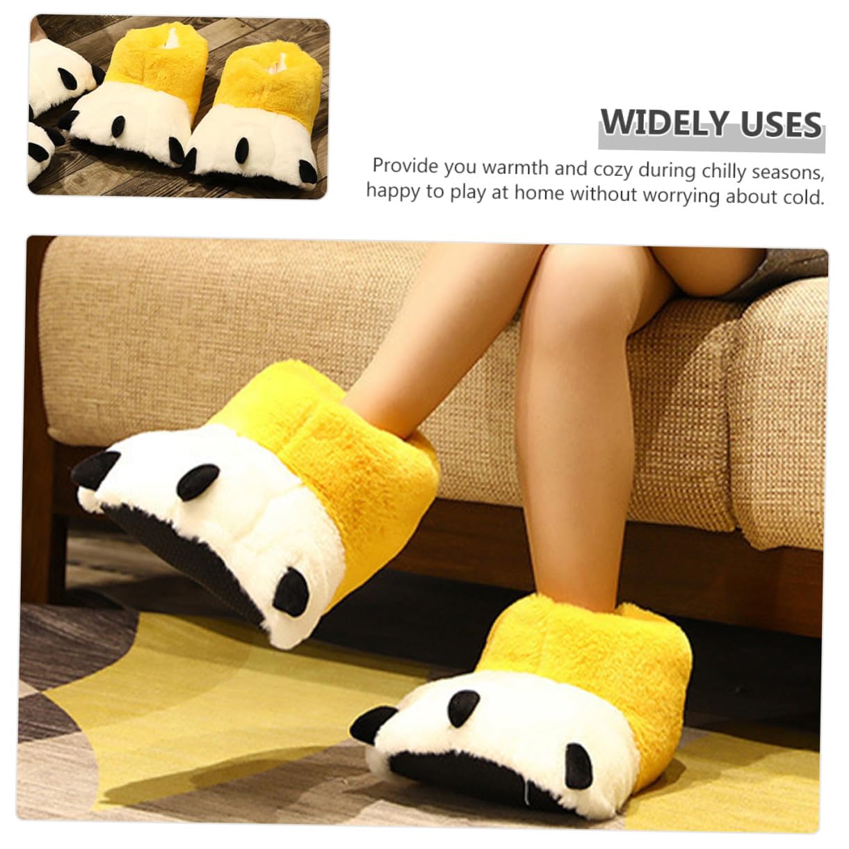 Gatuida Pantuflas Peludas de Invierno para Mujer, Talla Única 36-40