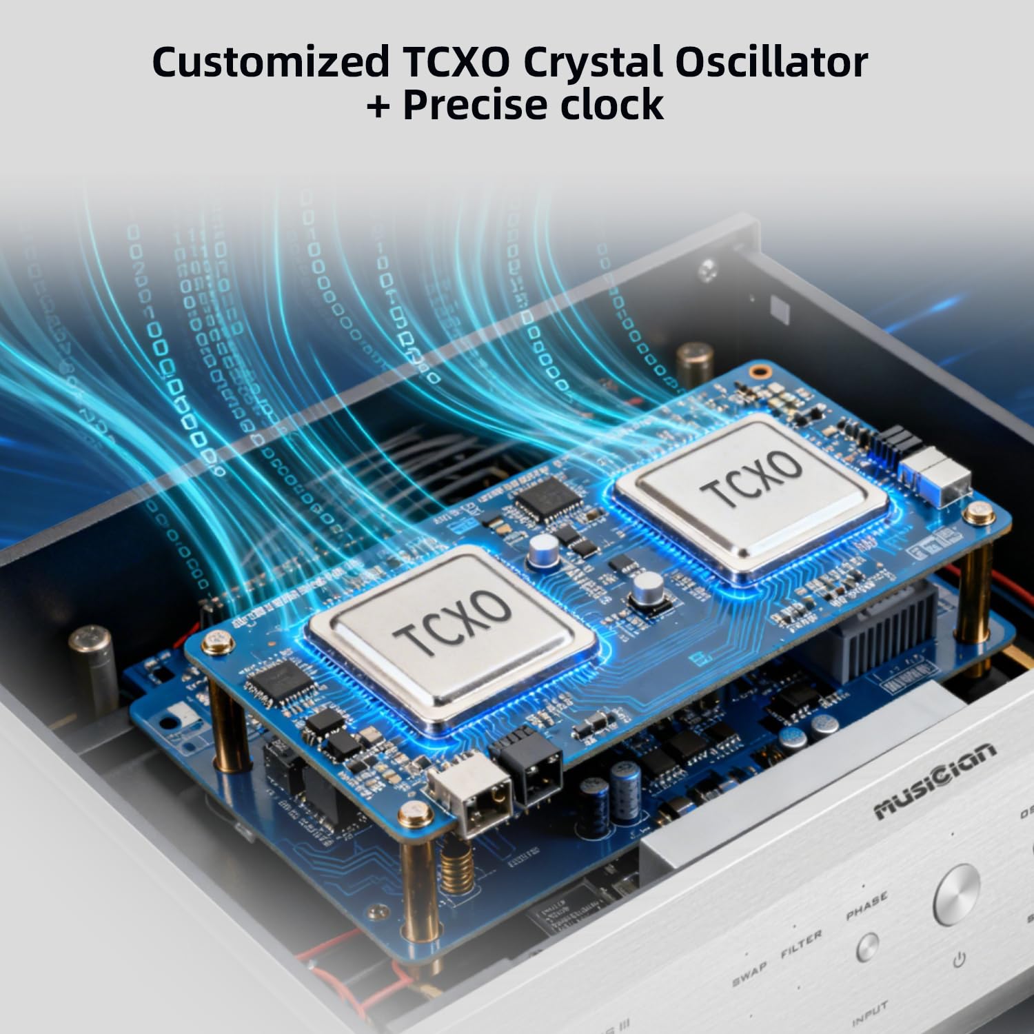 Musician Pegasus III R2R DAC Decoder Audio Digitale, Nero | Supporta PCM 32Bit/1536kHz e DSD1024, doppio clock TCXO, ingressi digitali multipli, uscite XLR e RCA, DAC bilanciato