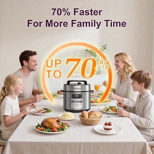 Miniatura 6 de Fullwill Olla a presión eléctrica de doble olla de 6 + 5 cuartos (2025 actualizada), multicocción 12 en 1 para cocción a presión, sopa, yogur,