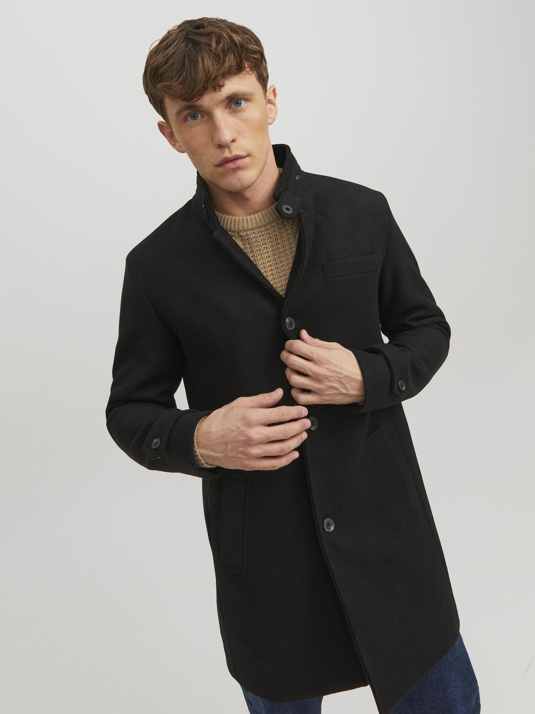 JACK & JONES Premium Coat Coat | Regular Fit, Semplice, Maniche lunghe, Lungo, Casual, Non lavare