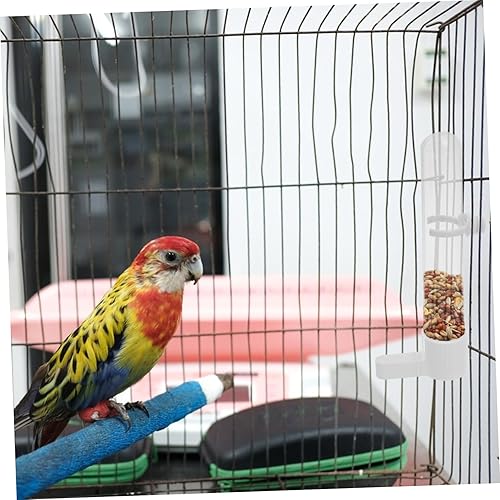 Miniatura 4 de Totority Comedero para pájaros, plástico, adecuado para loros y pájaros pequeños, colgar en jaulas, tazas de alimentación extraíbles