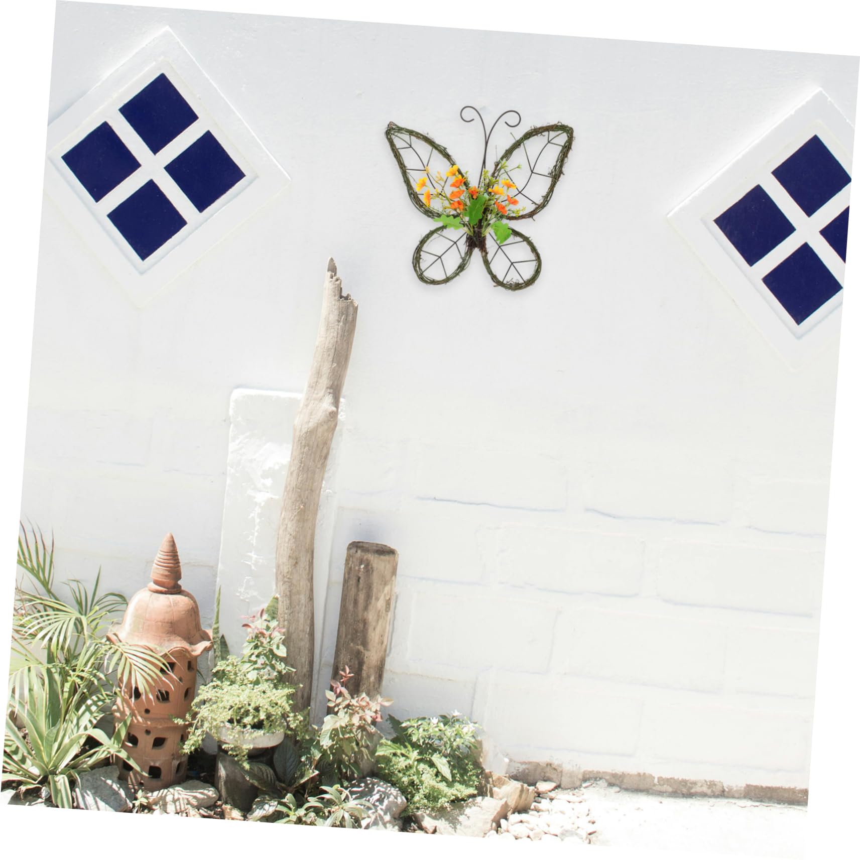 Ghirlanda Primaverile Forma Di Farfalla Fiori Artificiali Per Decorazione Di Porte e Finestre Decorazione Leggera e Versatile Per Ogni Occasione