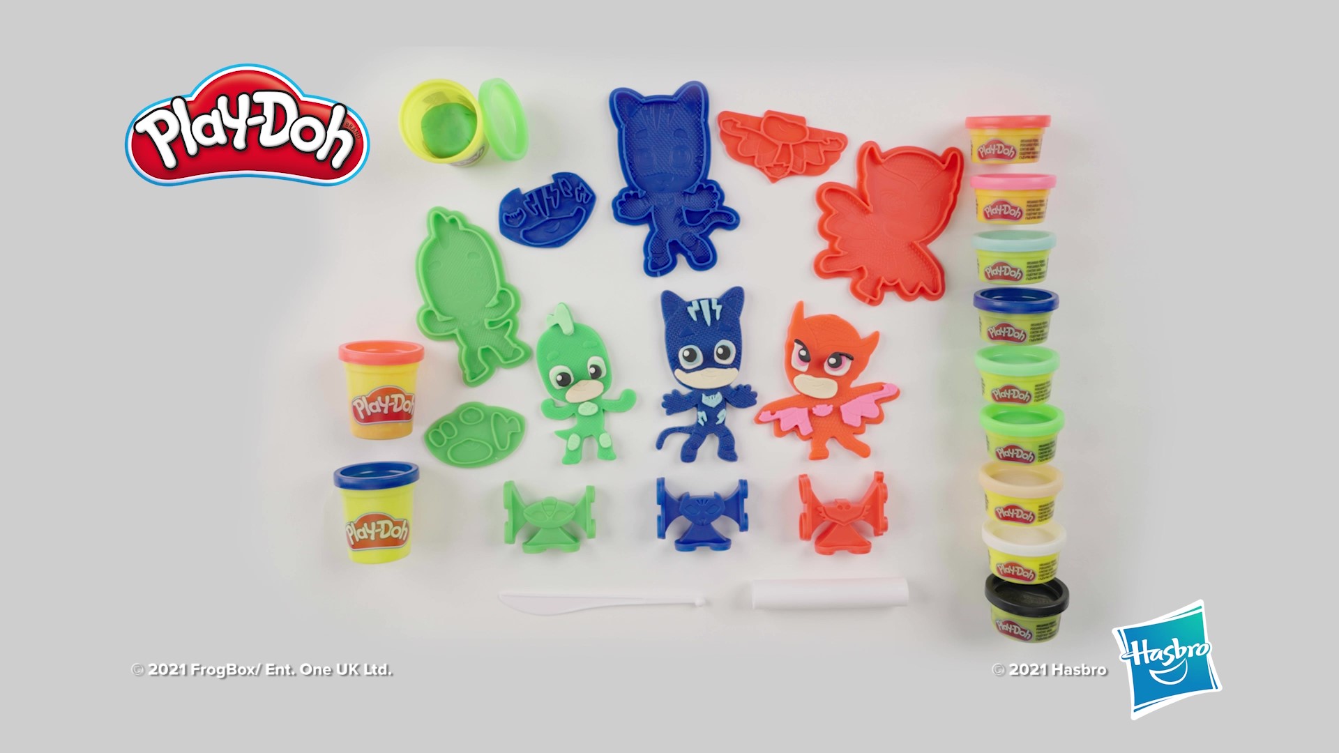 Set Play-Doh PJ Masks – 12 Latas De Plastilina, Sellos Y Accesorios, Para Niños +3 Años