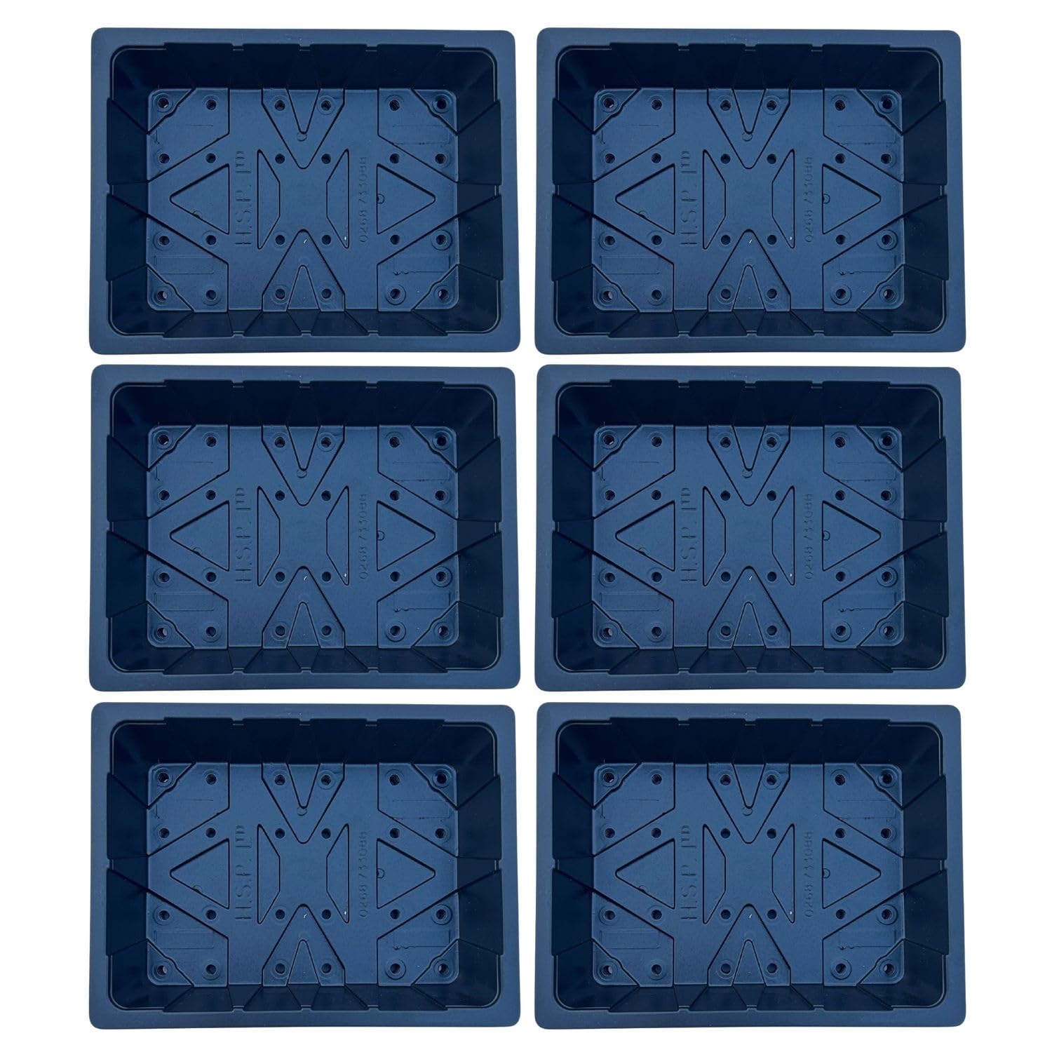 Bramley & Sage Half-Size Heavyweight Seed Trays With Holes (Set of 6)