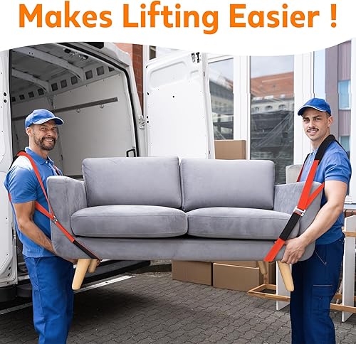 Miniatura 4 de Correas móviles de elevación para muebles pesados sistema de elevación y movimiento para 2 personas mover muebles, electrodomésticos y objetos