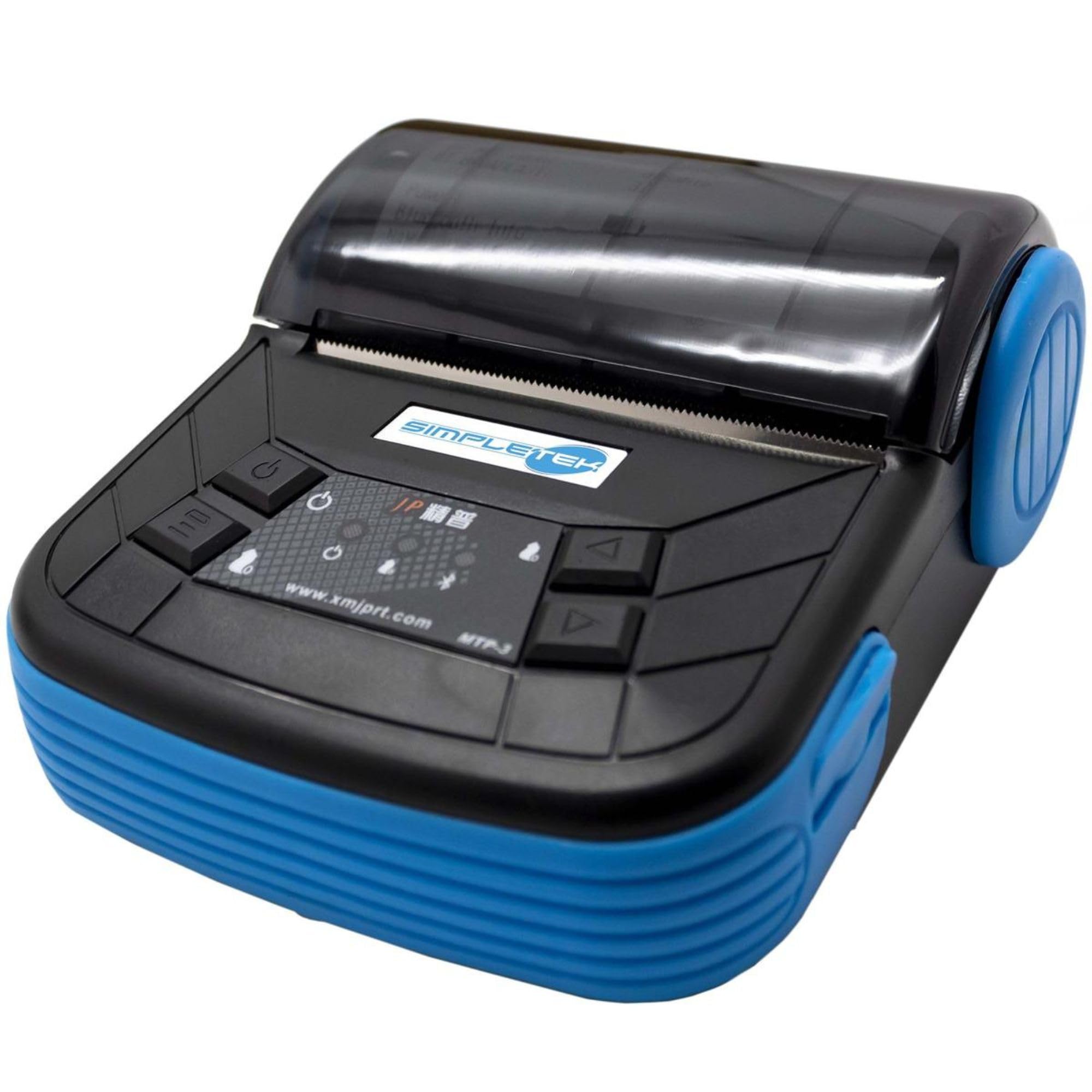 SIMPLETEK STAMPANTE TERMICA 80MM PORTATILE BLUETOOTH USB POS SCONTRINI RICEVUTE GOOJPRT MTP-3 COMPATIBILE CON ANDROID/IOS E WINDOWS RICARICABILE OTTIMA PER COMANDE RISTORANTI CENTRI SCOMMESSE (BLU)