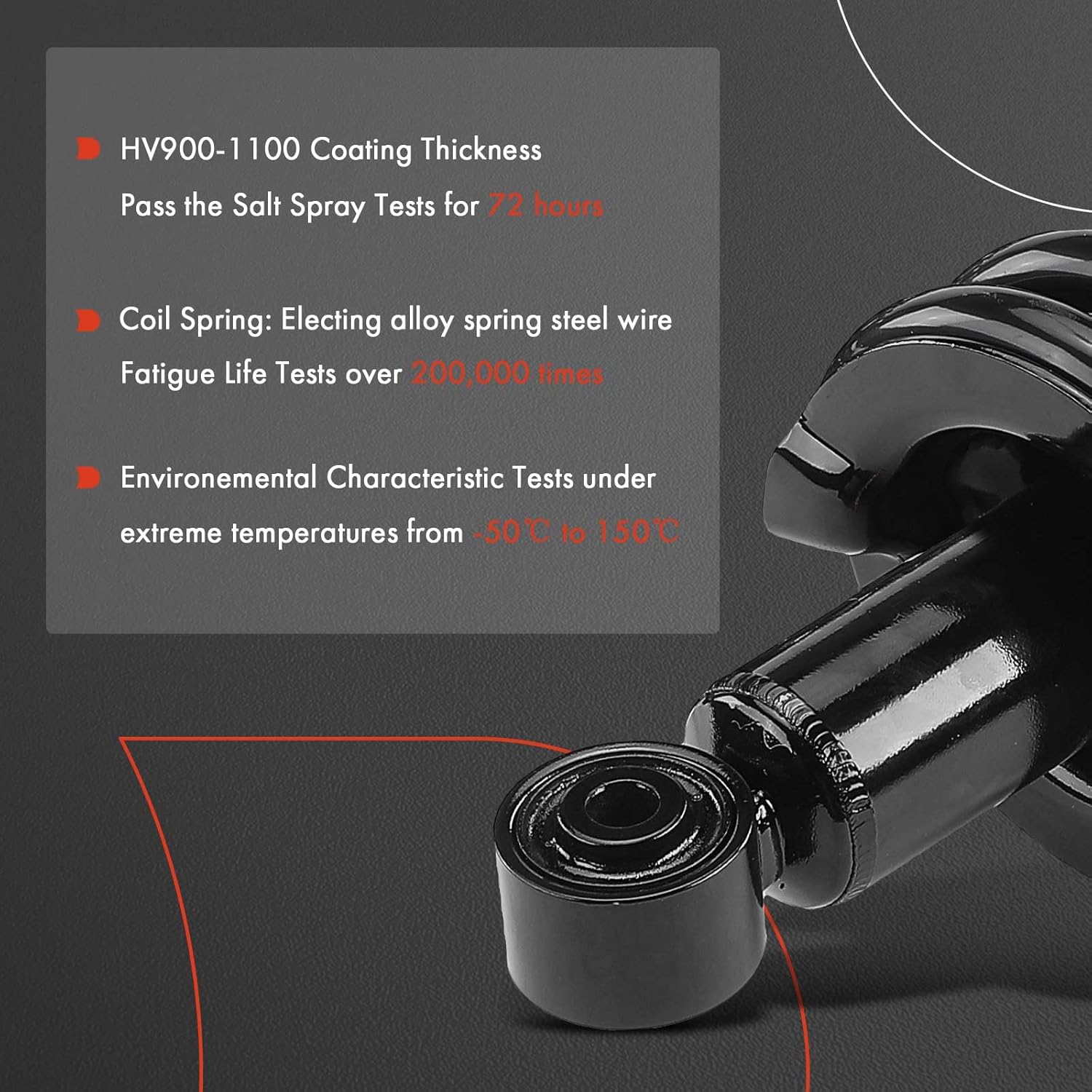 A-Premium Front Pair (2) Complete Strut and Coil Spring Assembly Compatible with Nissan Armada 2008-2010 2014-2015 & Infiniti QX56 2008-2010, 4WD, Driver and Passenger Side