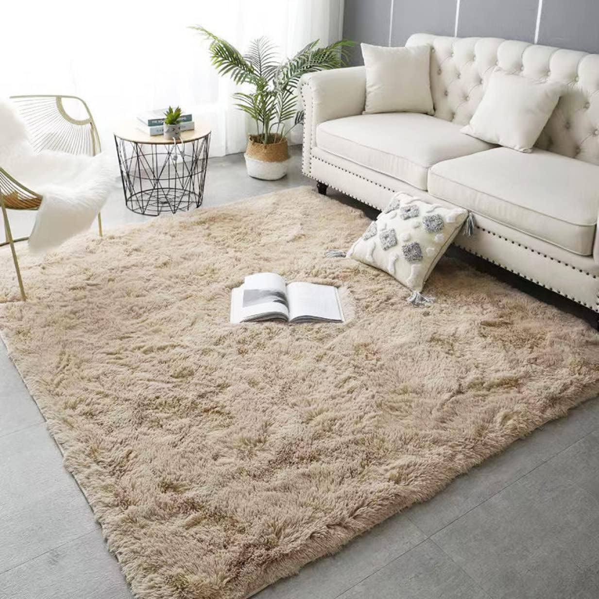 NHYGDY] ラグ カーペット 無地 洗える 80*120 ラグマット 長方形 滑り