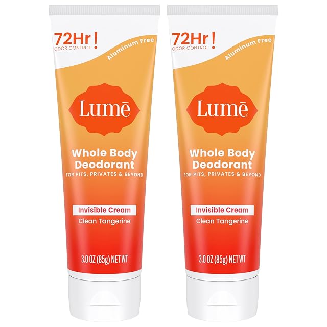 Lume Whole Body Deodorant - Invisible Cream Tube - 72 Hour Odor Control - Aluminum Free Baking Soda