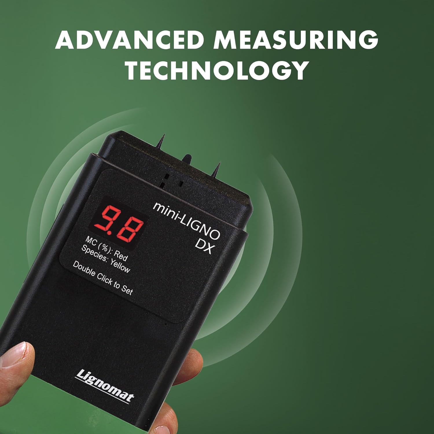 mini-Ligno DX Moisture Meter - Wood Moisture Meter for Wood, Bamboo, Laminates, Gypsum, Drywall & Different Wall Boards - Humidity Tester for Woodworking, Flooring, Restoration Projects