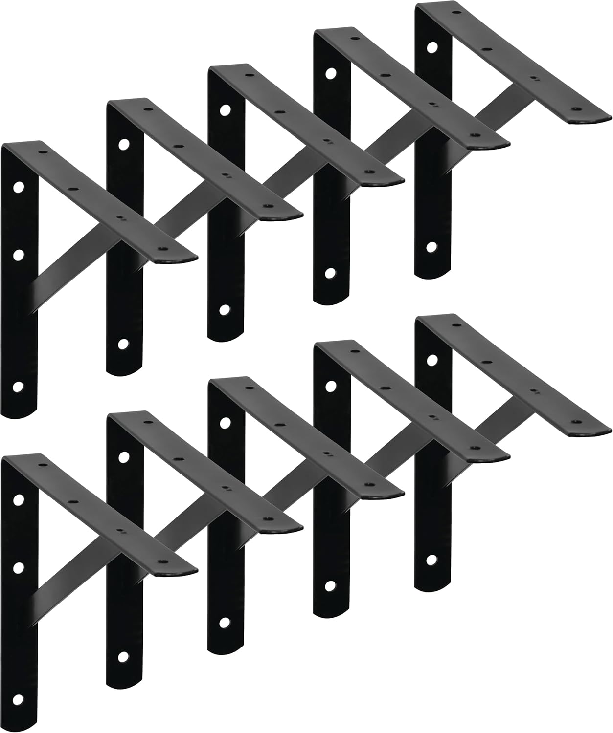 Decko Products 49149-10 Heavy-Duty Shelf Bracket, 19.25-Inch X 12.50-Inch, White, 10-Pack