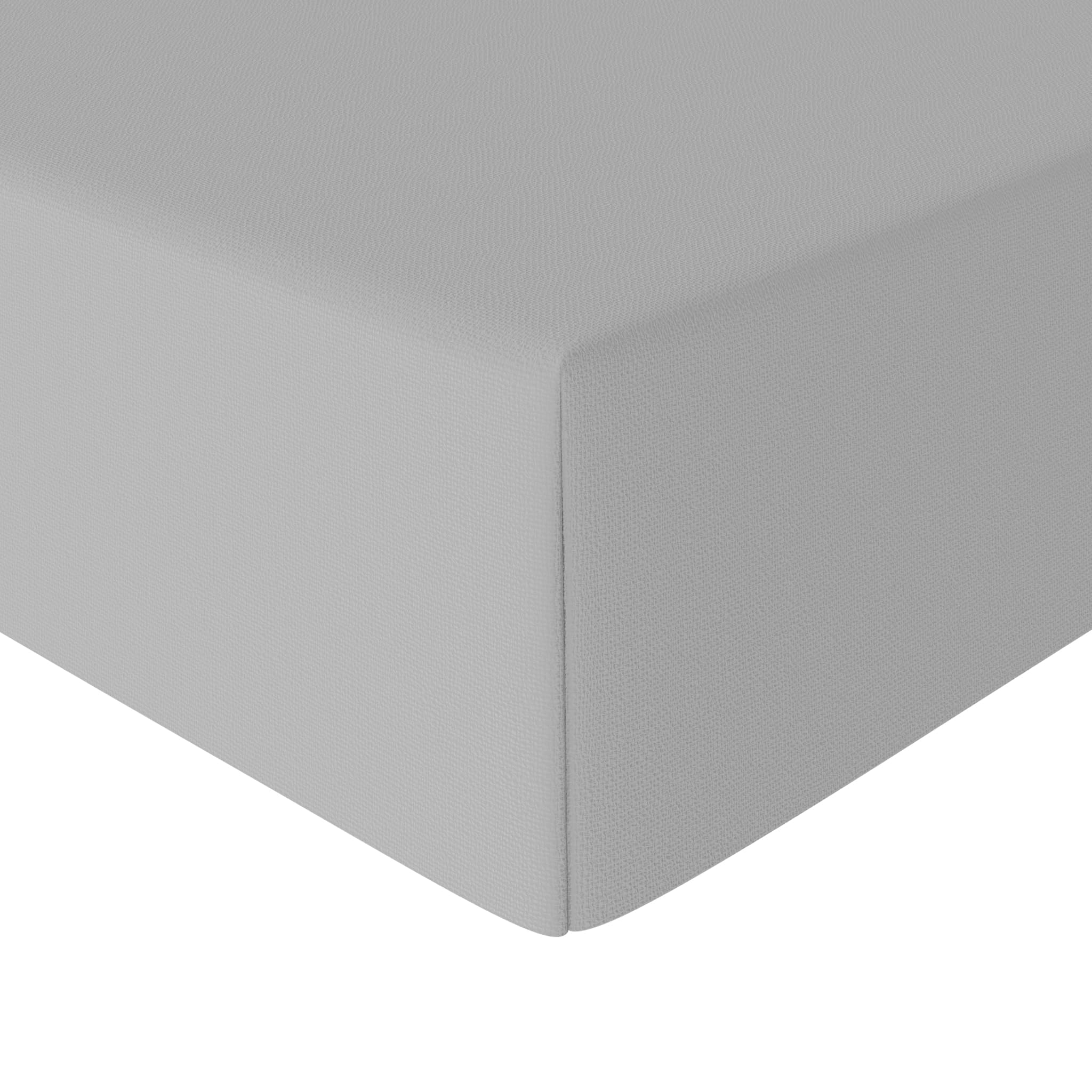 Amazon Basics Lenzuolo con angoli Matrimoniale, 180 x 200 x 30 cm, in 100% Microfibra con altezza da 30cm, Grigio Chiaro