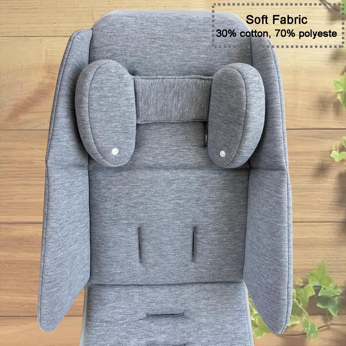 Stroller Insert Liner Seat Cushion Compatible with Uppababy Vista, Vista V2, Cruz, Cruz V2, RUMBLESEAT V2 and RUMBLESEAT V2+, Skin Friendly Fabric (Light Gray)
