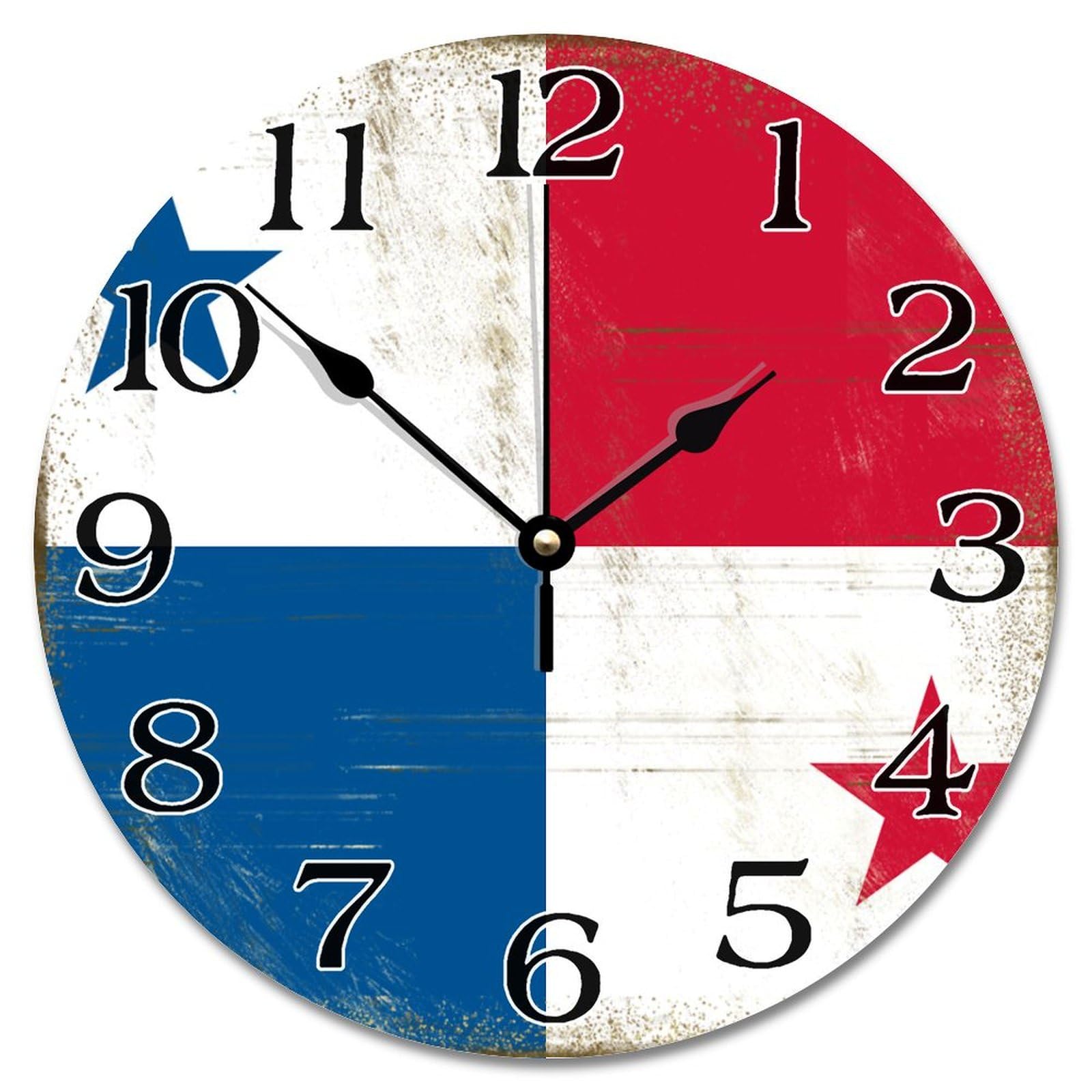 Horloge murale silencieuse bois 30cm décoration rustique cuisine