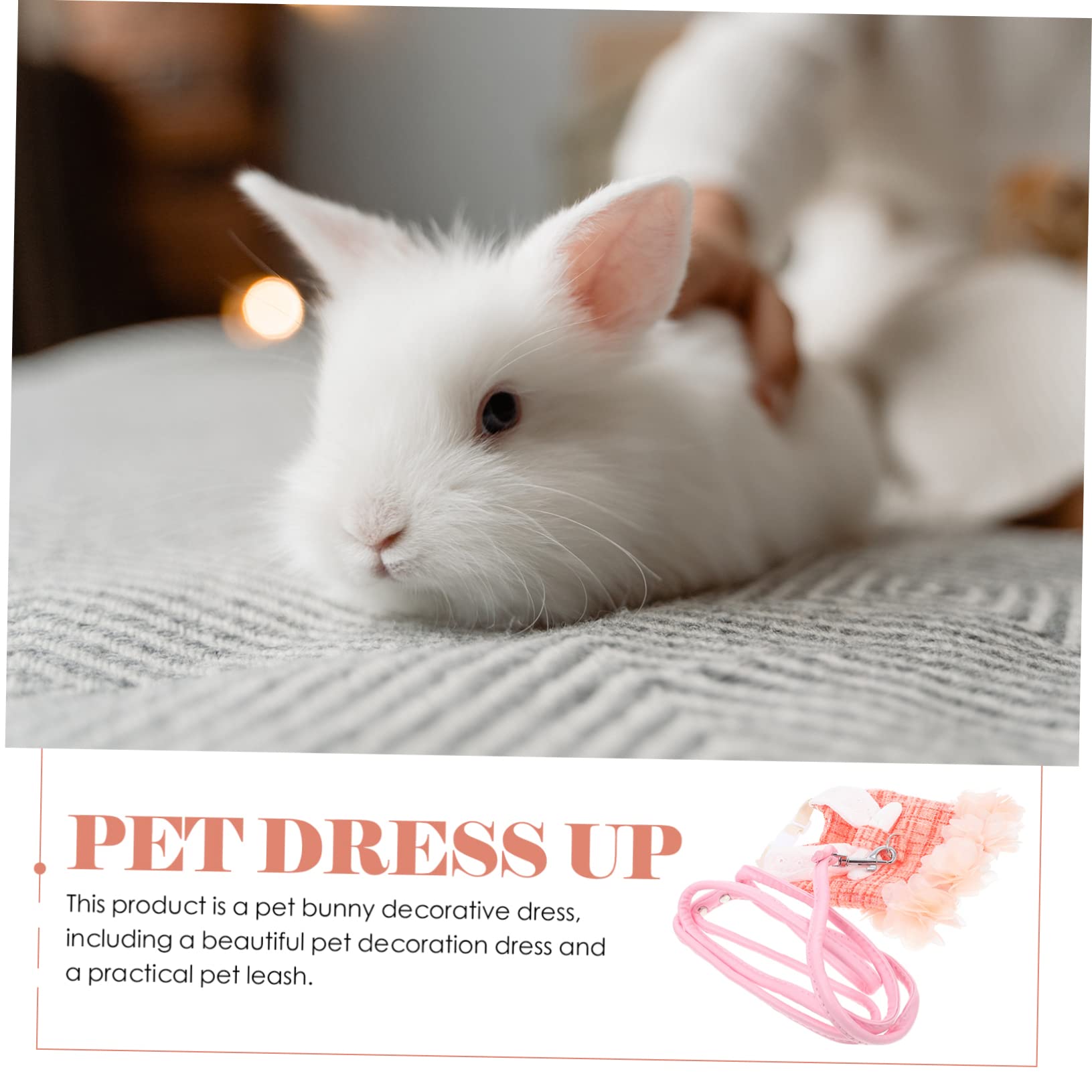 BESPORTBLE 3sätze Dekoratives Bunny Geschirrset Mit Leine Für Haustiere Trendiges Outfit Für Kaninchen Für Feiertage Und Aus Atmungsaktivem Material