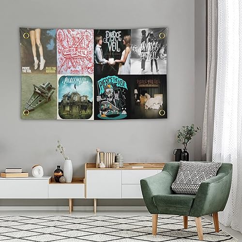 Miniatura 6 de Ucxuiy Tapiz de bandera de collage de 3 x 5 pies para colgar en la pared, decoración universitaria para interiores y exteriores