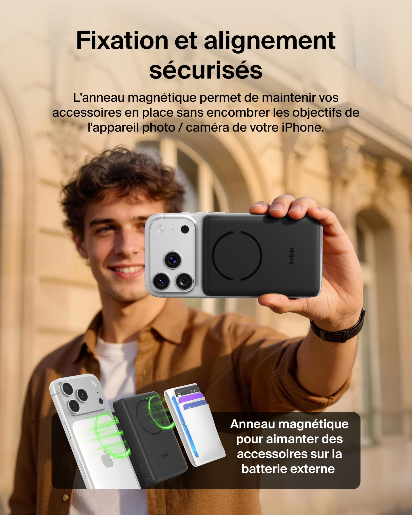 Belkin BoostCharge Batterie Externe Magnétique 10 000 mAh - Noir