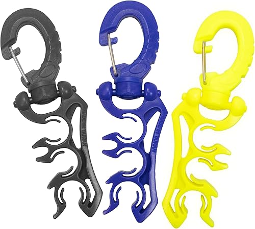 Miniatura 11 de Scuba Choice Clip de soporte de manguera triple para buceo, organizador de manguera de baja y alta presión para reguladores y configuración de