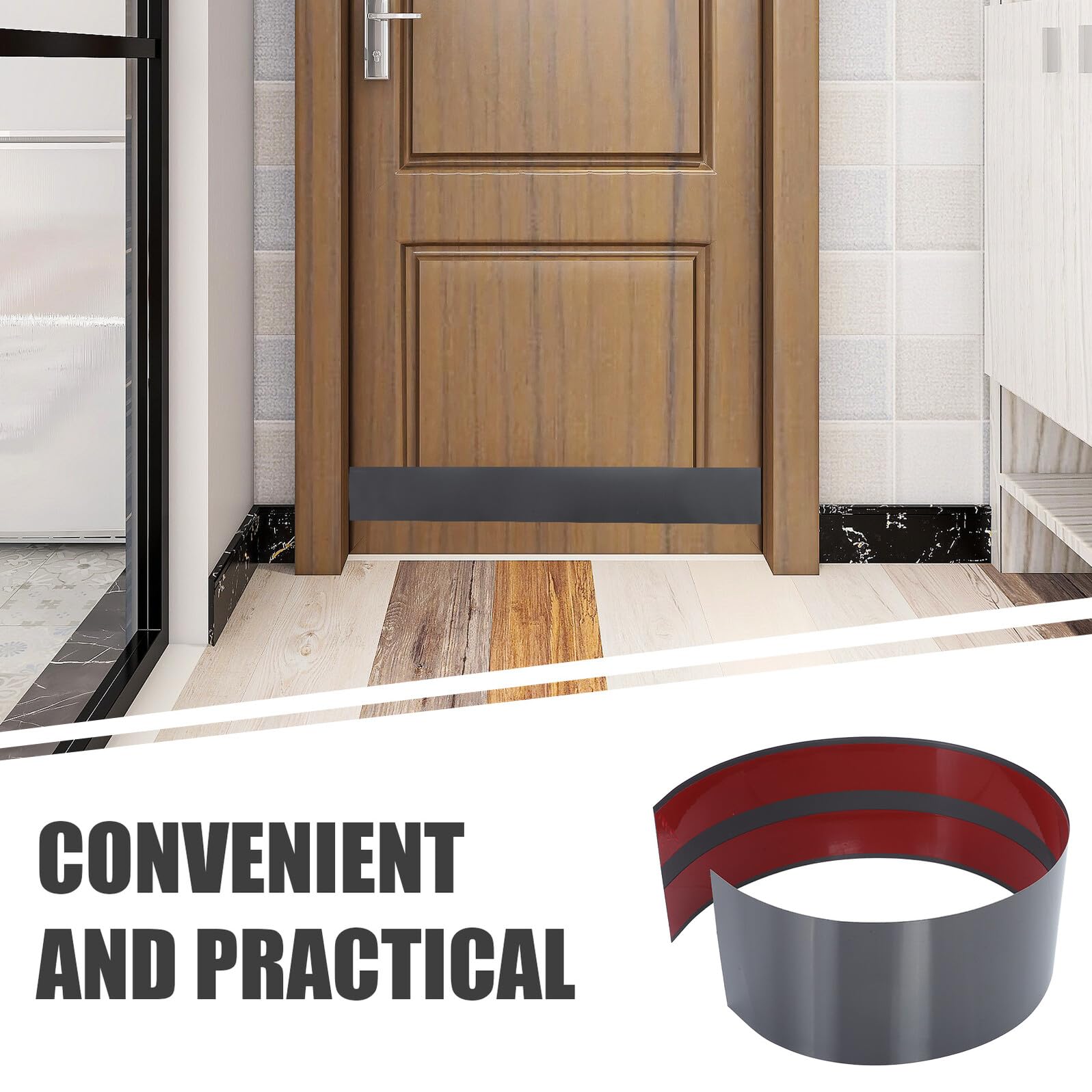 Placa de Puerta Protege contra Daños y Abolladuras de Acero Inoxidable Autoadhesiva Acabado Cepillado Adecuado para Puertas Interiores y Exteriores en