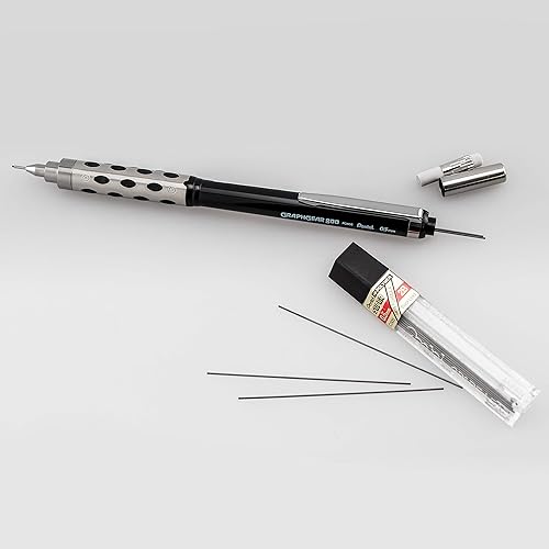 Miniatura 6 de Pentel GraphGear 800 - Lápiz de dibujo mecánico (0.028 in), barril azul, paquete de 12 (PG807C)