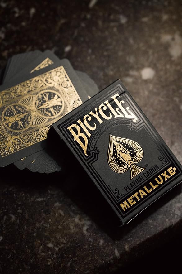 Naipes Bicycle Black and Gold Metalluxe - Baraja de Póker miniatura 2