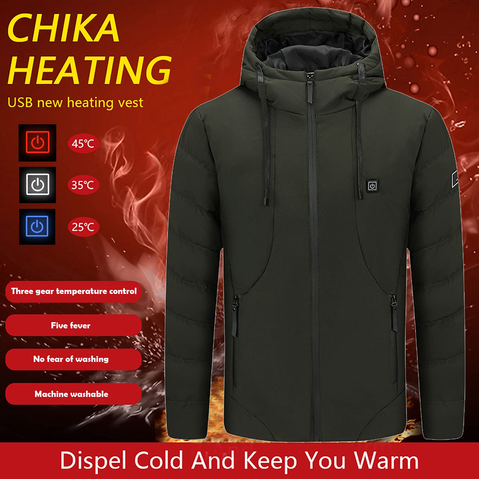 Piumino in pile trapuntato con cappuccio da uomo giacca militare parka mezza stagione inverno caldo spesso maglioni leggero giacca cappotto parka giacca con zip