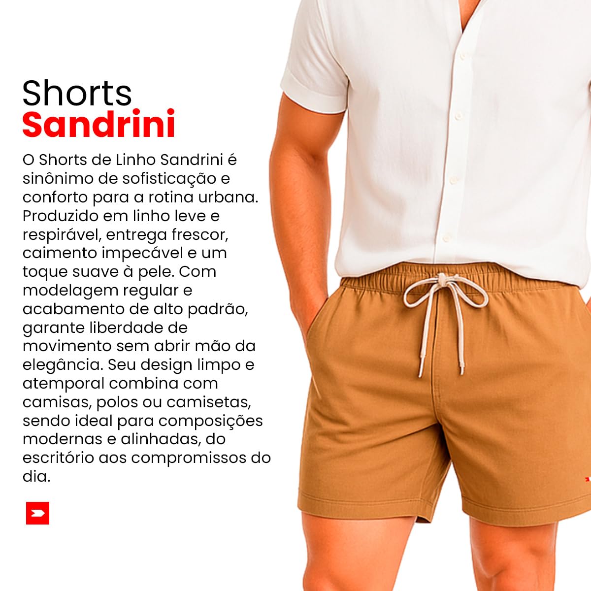 Bermuda Shorts Masculina Sandrini Linho Casual Elástico em promoção! Veja a oferta e mais achadinhos de Shorts & Bermudas 8 Hoje é o melhor dia para comprar Bermuda Shorts Masculina Sandrini Linho Casual Elástico com aquele preço maroto! Promoção! Aproveite a oferta! 8